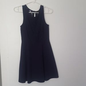 F21 Blue laced semi formal dress